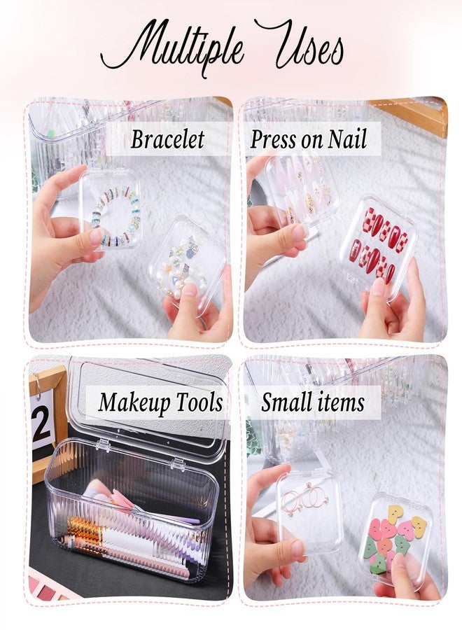 COMNICO Press On Nail Packaging Box 14 PCS Clear Press On Nail Storage Boxes and 1 Big Storage Box with 54 Pcs Adhesive Double Sided Tape, Acrylic Nails Display Case Independent Packaging Dustproof - Image 4